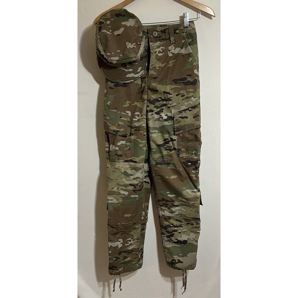 army Combat Uniform Hat  Pants hunting outdoor cargo Tactical Hiking Cosplay Z2